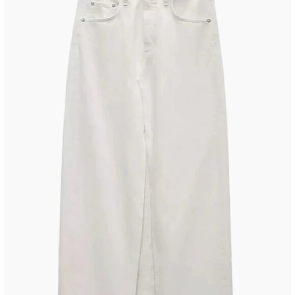 Rag & Bone Avery Denim Maxi Skirt - Ecru, Size 25 - Picture 4 of 7